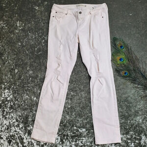 Torrid White Distressed Jeans